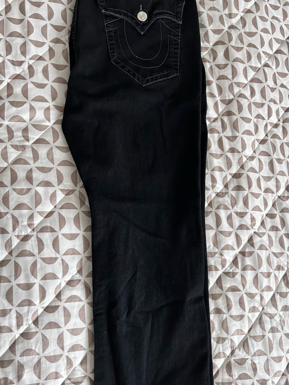 True Religion Black Straight-Leg Women's Jeans